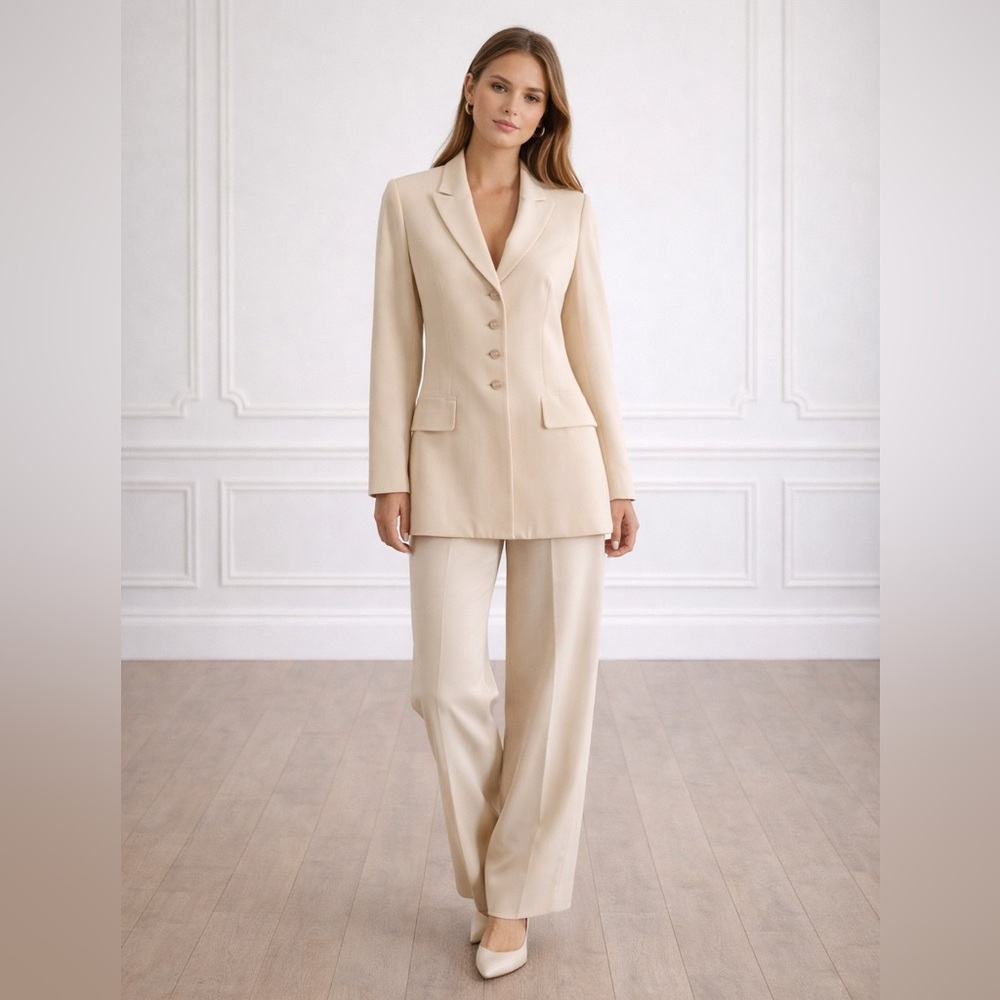 Cream Silk Two Piece Set Women’s Size 6